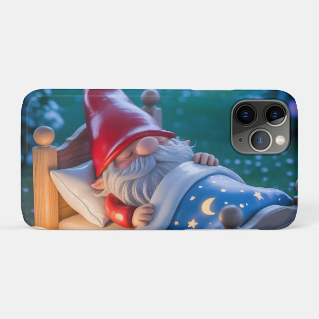 Sleeping Gnome in Nighttime Garden Case-Mate iPhone Case (Back (Horizontal))