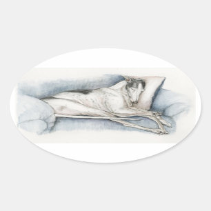 Sleeping greyhound Sticker