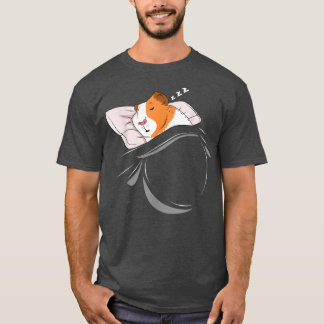 Sleeping Guinea Pig Pyjamas Nap Gift T-Shirt