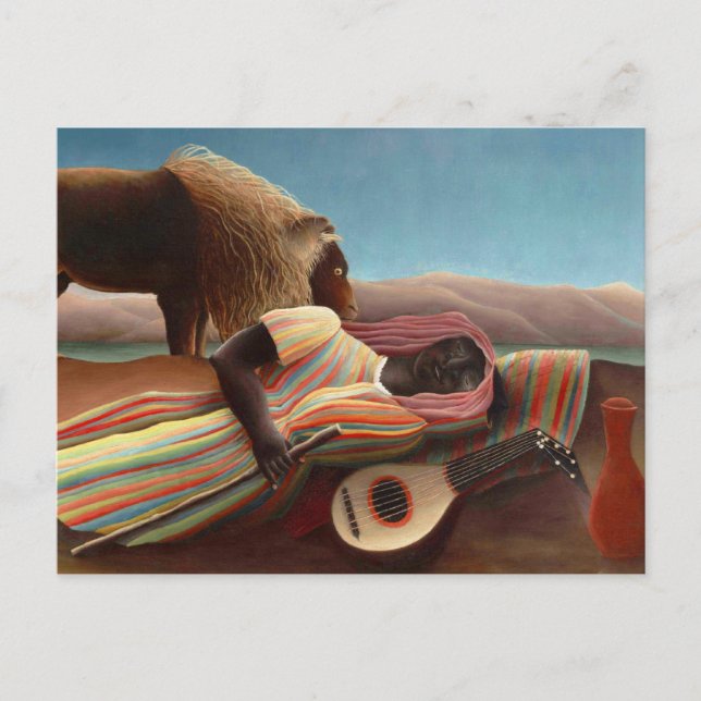 Sleeping Gypsy by Henri Rousseau Postcard (Front)