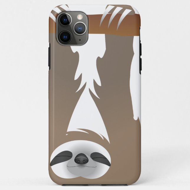 Sleeping Hanging Brown Sloth Case-Mate iPhone Case (Back)