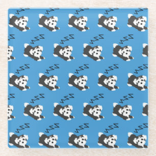 Sleeping Havanese Dog Animals Lover ZZZ Pet Owner Glass Coaster