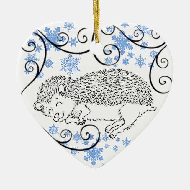 Sleeping Hedgehog Ornament (Front)