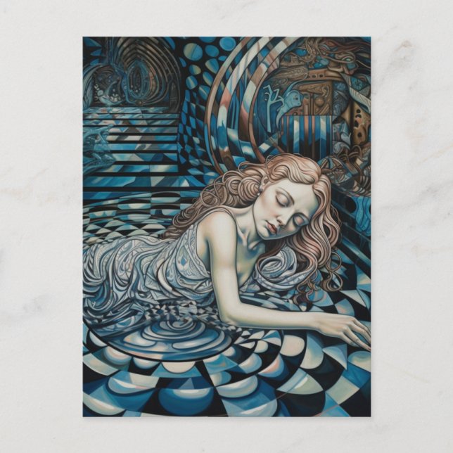 Sleeping in the Art Museum Postcard (Front)