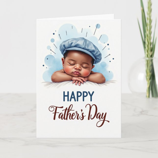 Sleeping Infant Fathers Day Card (Front)