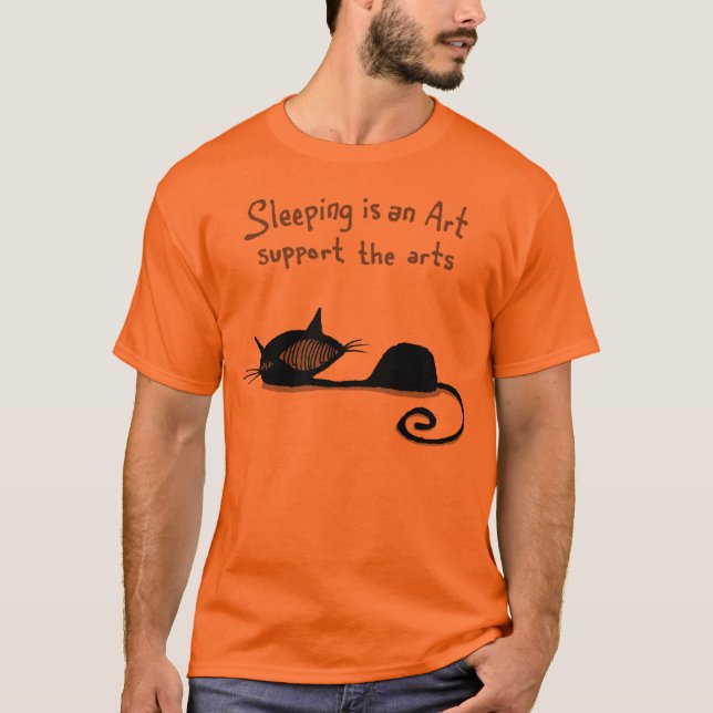 Sleeping is an Art Cat Shirt (Front)