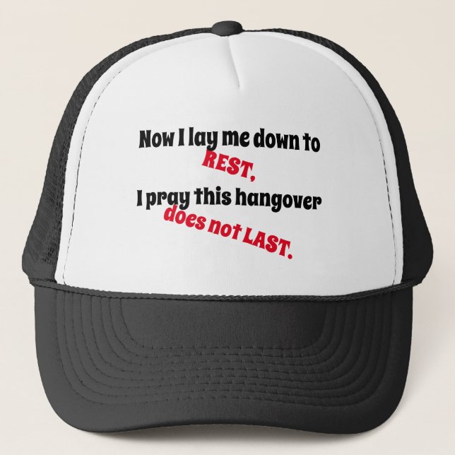 Sleeping It Off Novelty Hat (Front)