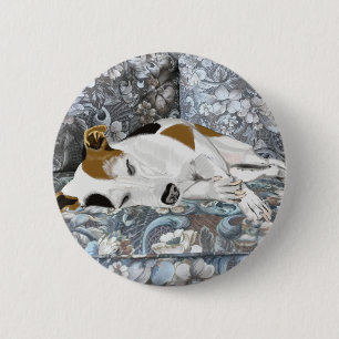 Sleeping Jack Russell 6 Cm Round Badge