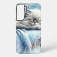 Sleeping Kitten Blue Cottagecore Dream