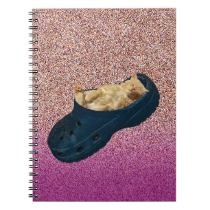 Sleeping Kitten In Croc Shoe, Notebook