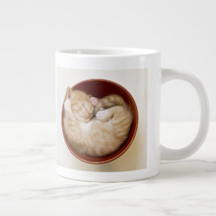 Sleeping Kitten Large Coffee Mug