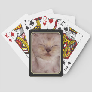 Sleeping Kitten Photo Art Playing Cards