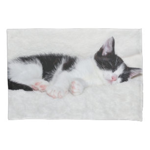 Sleeping kitten pillowcase