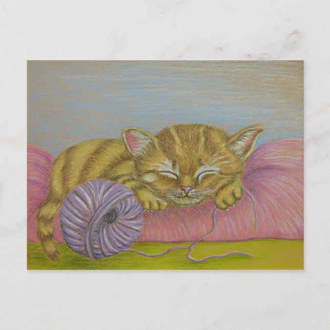 Sleeping kitten postcard (Front)