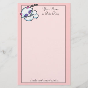 Sleeping kitten stationery