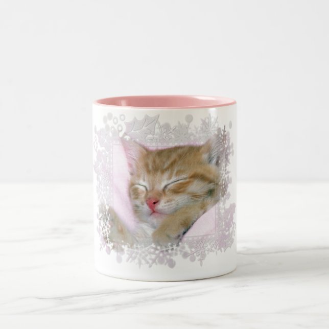 Sleeping Kitten Tag 1 - Coffee/Tea/Cocoa Mug (Center)