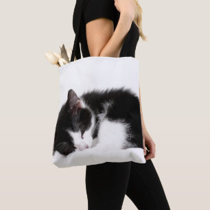 Sleeping Kitten Tote Bag