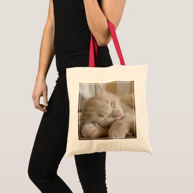 Sleeping Kitten Tote Bag (Front (Product))