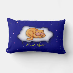Sleeping Kitty Lumbar Cushion