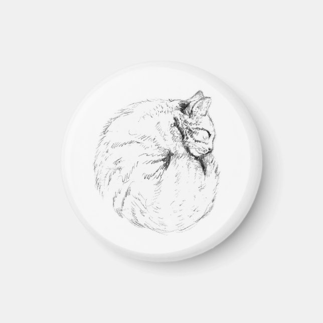 Sleeping Kitty Magnet (Front)