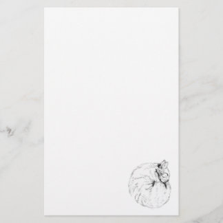 Sleeping Kitty Stationary Paper