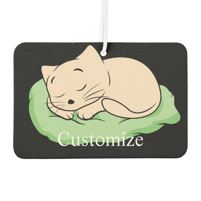 Sleeping Kitty Thunder_Cove Car Air Freshener (Back)