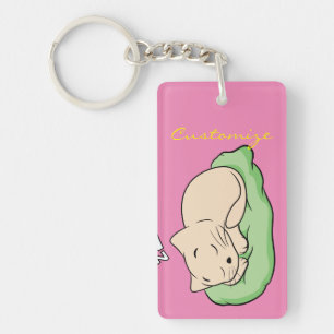 Sleeping Kitty Thunder_Cove Key Ring