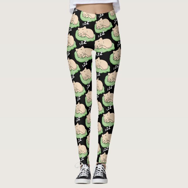 Sleeping Kitty Thunder_Cove Leggings (Front)