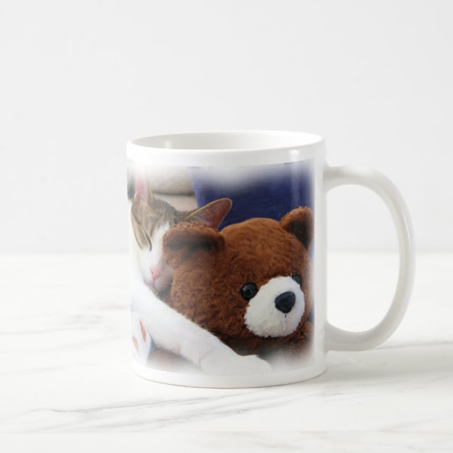Sleeping Kitty with Teddy Mug (Right)