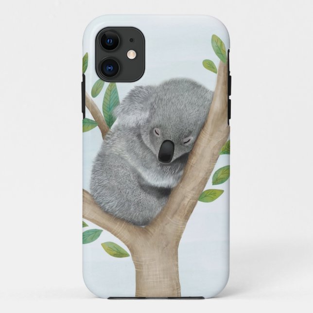 Sleeping Koala Bear iPhone Case (Back)