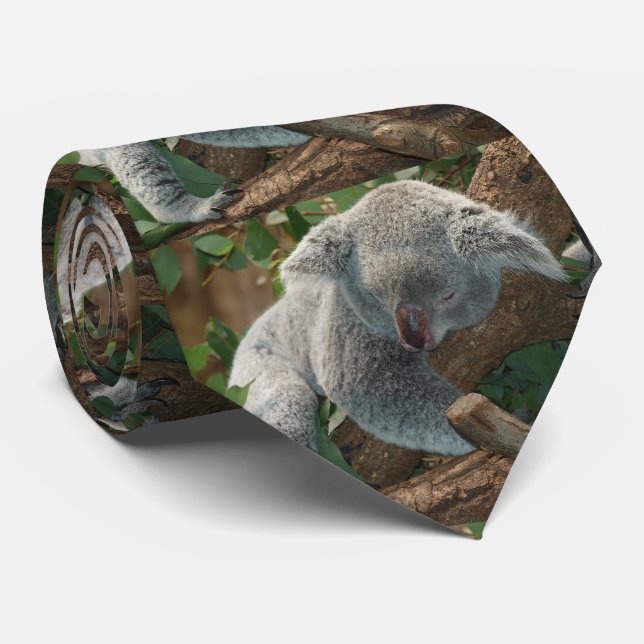 Sleeping Koala Bear Tie (Rolled)