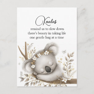 Sleeping Koala Cub Postcard