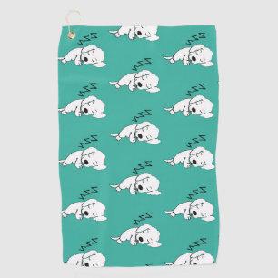 Sleeping Labrador Retriever Dog Lover ZZZ Golf Towel