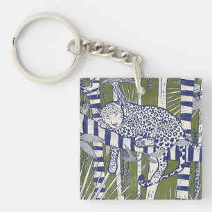 Sleeping Leopard Key Ring