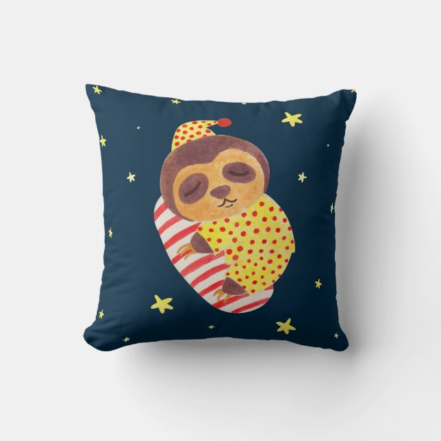 Sleeping Like a Sloth Cushion (Front)
