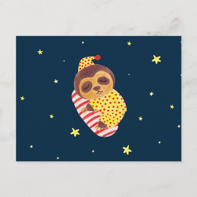Sleeping Like a Sloth Postcard (Front)