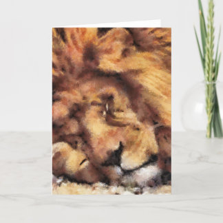 Sleeping Lion Card