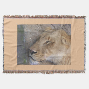 Sleeping Lioness Throw Blanket