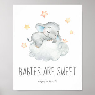 Sleeping Little Elephant Boy Babies are Sweet Poster