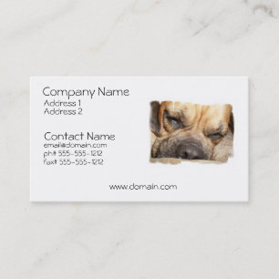 Sleeping Mastiff Dog Business Card