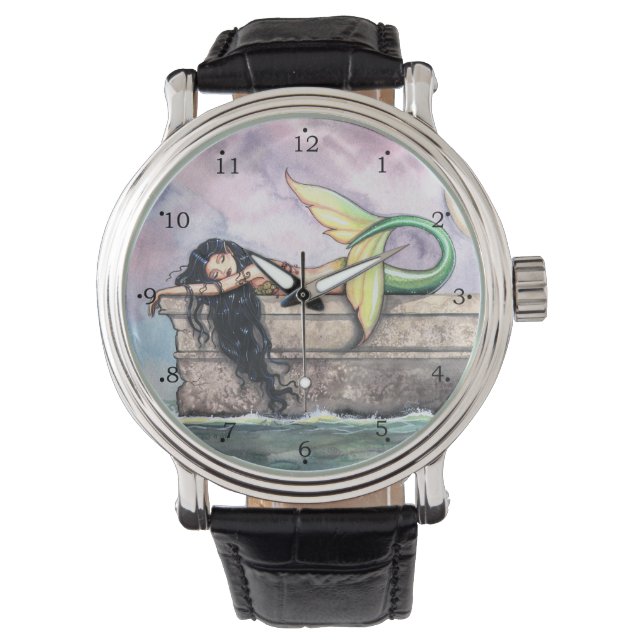 Sleeping Mermaid Fantasy Art by Molly Harrison Watch (Front)