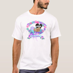 Sleeping Mermaid Theme Pink Purple Turquoise T-Shirt