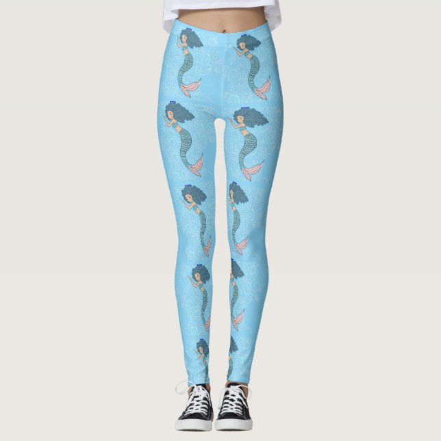 Sleeping Mermaid Thunder_Cove Leggings (Front)