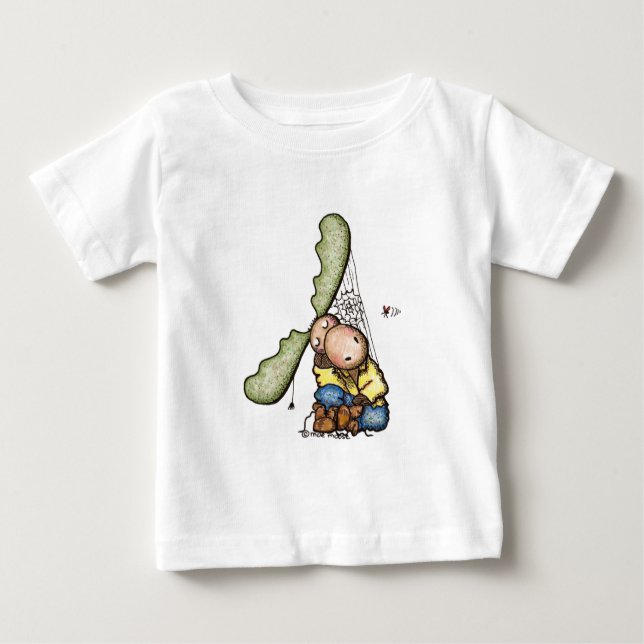 #Sleeping Moe Moose Baby T-Shirt (Front)