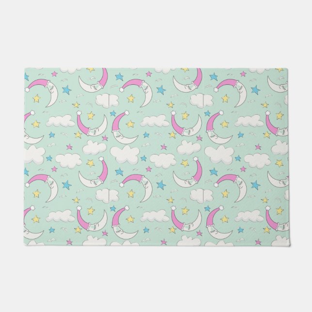 Sleeping Moon Doormat (Front)