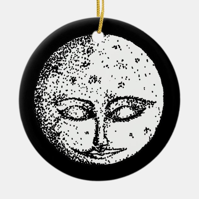 Sleeping Moon Ornament (Front)