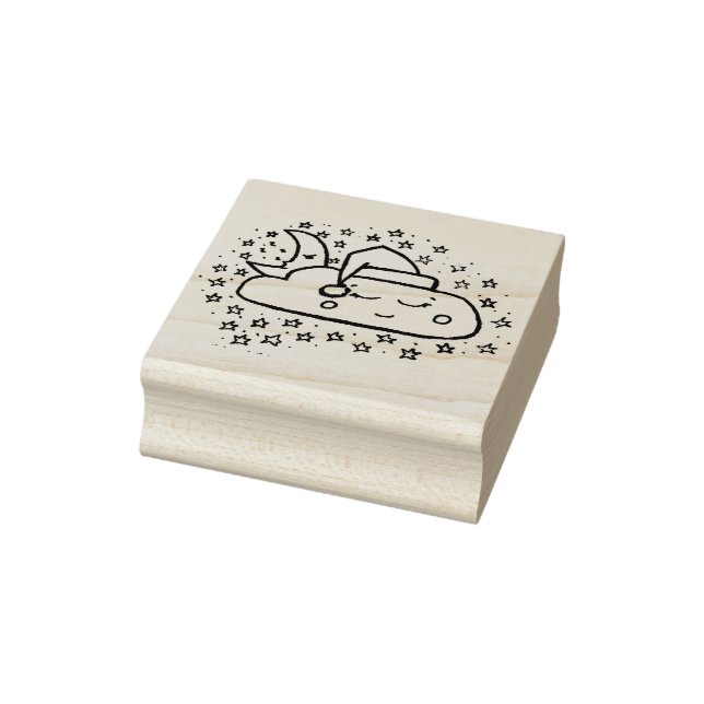 Sleeping Night Sky Rubber Stamp (Stamp)