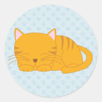 Sleeping Orange Tabby Cat