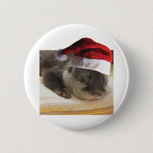 Sleeping-Otter 6 Cm Round Badge