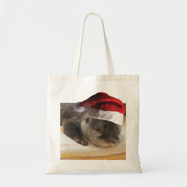 Sleeping-Otter Tote Bag (Front)